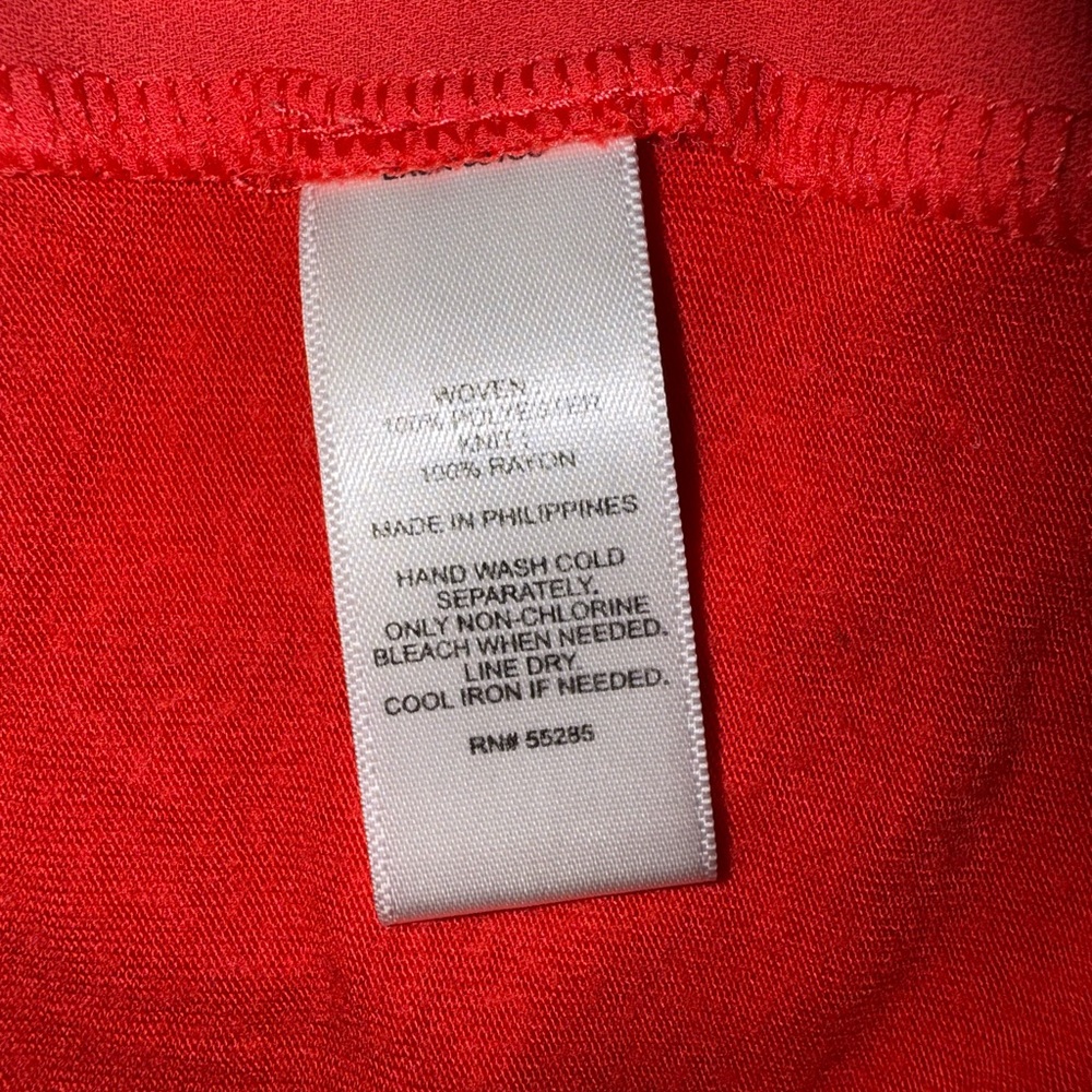 Express Vibrant Red Ruffle Tank Top - Picture 4 of 5